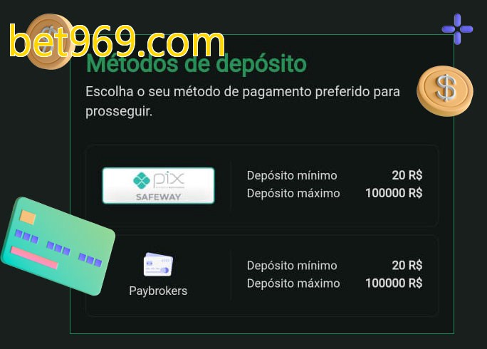O cassino bet969.combet oferece uma grande variedade de métodos de pagamento